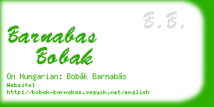 barnabas bobak business card