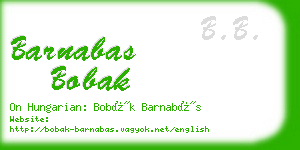 barnabas bobak business card